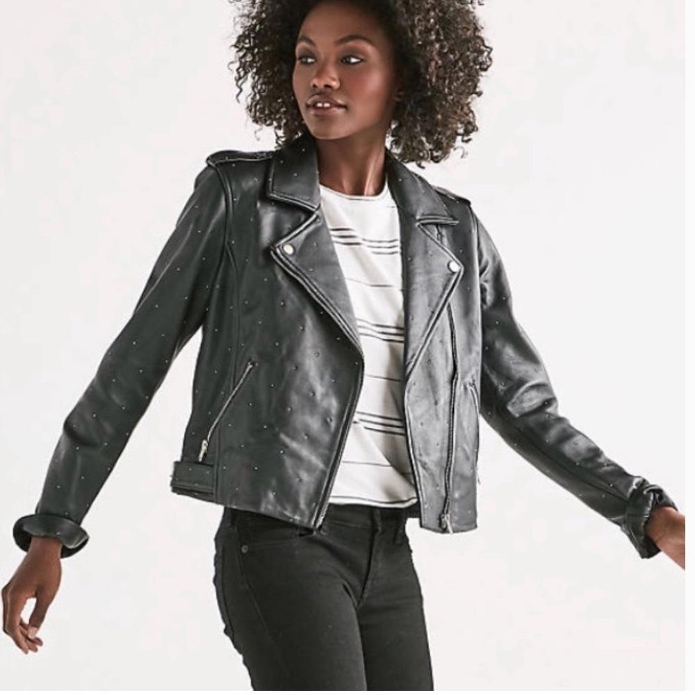 Lucky Brand Rockstar Studded Leather Jacket